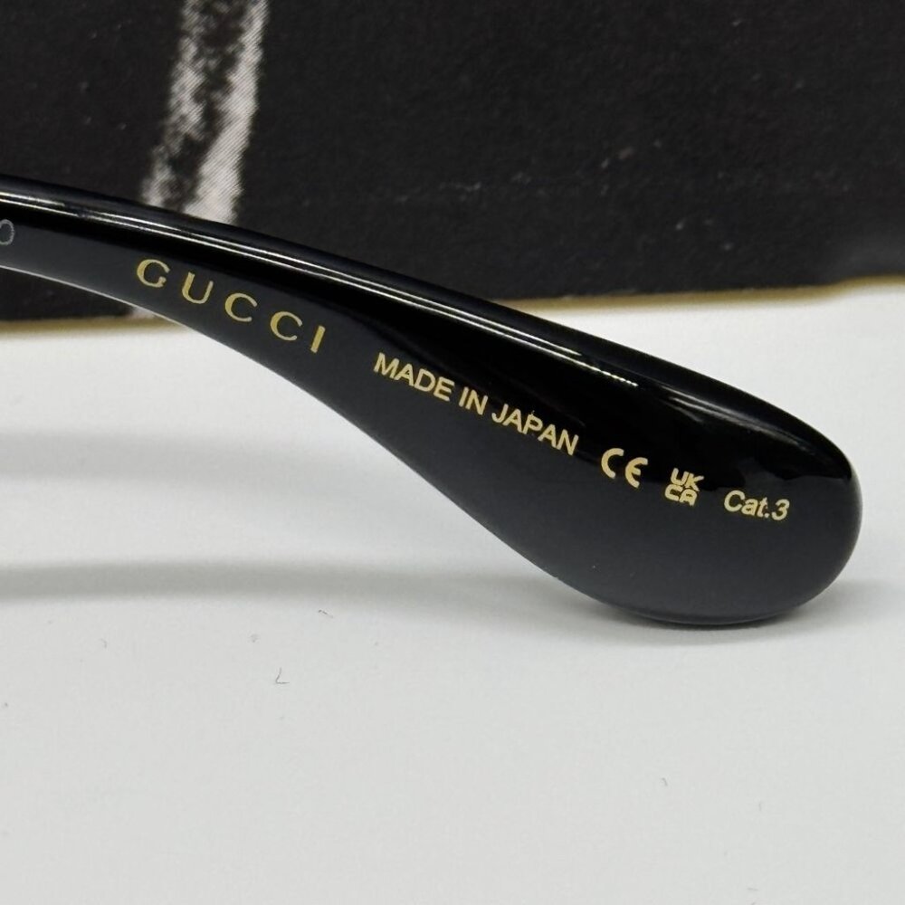 NEW GG1774S 006 GUCCI BLACK GREY MASK UNISEX GUCCI SUNGLASSES - Picture 10 of 11
